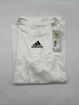 阿迪达斯 SS Pregame A 女式 S 码白色黑色标志全新带标签 — 第 1/4 张图片