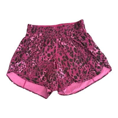 Lululemon Track That Mid-Rise Short 5" Cheetah Camo Magenta Purple Multi 6 - Image 1 of 4