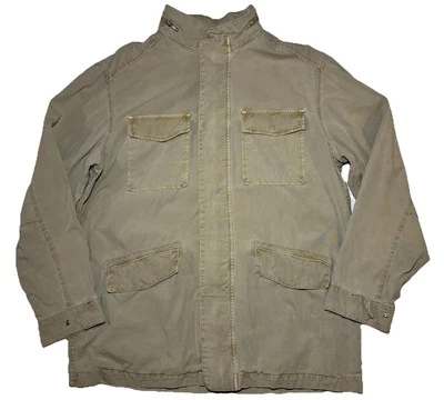 Vtg Structure Canvas Chore Field Barn Shacket Jacket Coat Utility Hooded Men’s L - Image 1 of 4
