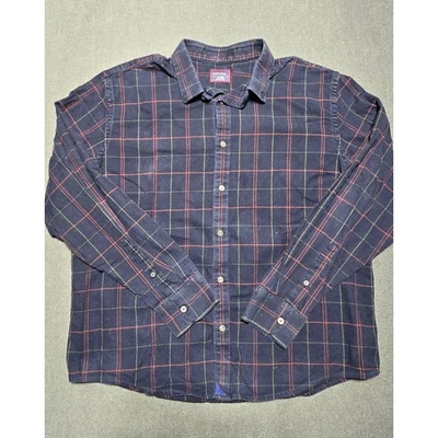 UNTUCKit Mens XL Blue Plaid Long Sleeve Button Down Shirt Casual Comfort - Image 1 of 4
