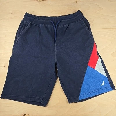 Staple Pigeon Men's Sweat Short Navy Blue/Red Fleece Striped Logo Size L - Image 1 of 4