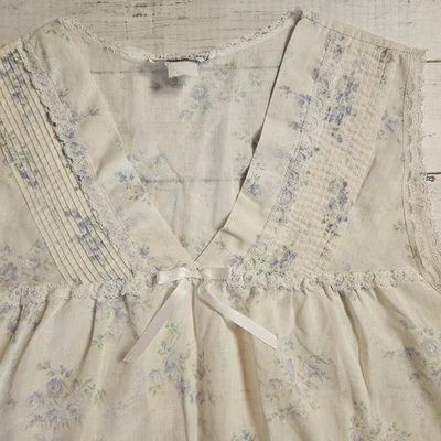 Camisón Floral Willow Creek De Colección Mediano EE. UU. Encaje Abuela Cottagecore Foto 1 de 4