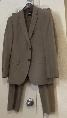 New Hugo Boss 2btn Light Brown Suit 36 S Short - Image 1 of 4