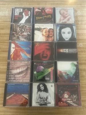 Lot of 15 Rock CDs – Green Day, Red Hot Chili Peppers, Smashing Pumpkins, Alanis Foto 1 de 4