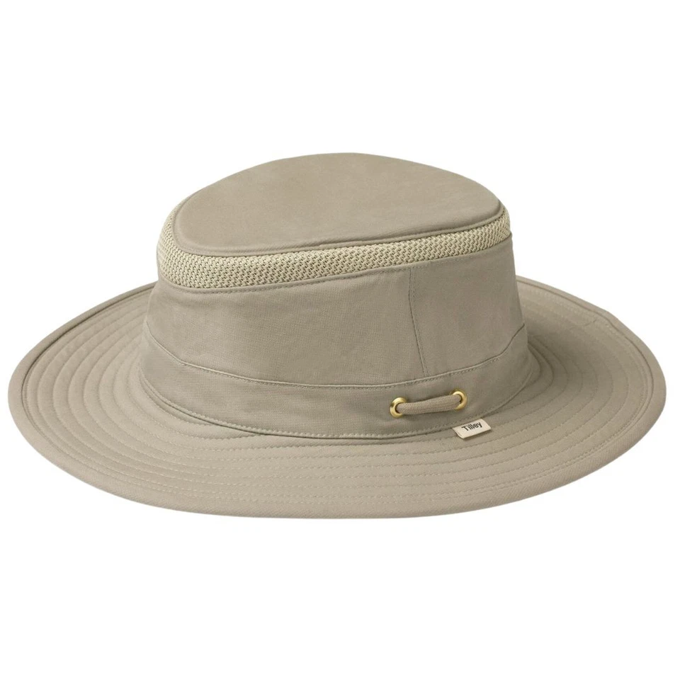 Tilley T5mo Organic Cotton Airflo Hat Khaki With Olive Underbrim 7 3/8