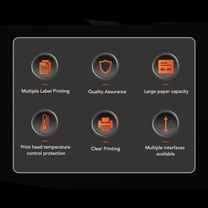Thermal Label Printer 110mm/s High Speed 25‑100mm 203 DPI Commercial Grade US FY - Afbeelding 1 van 30