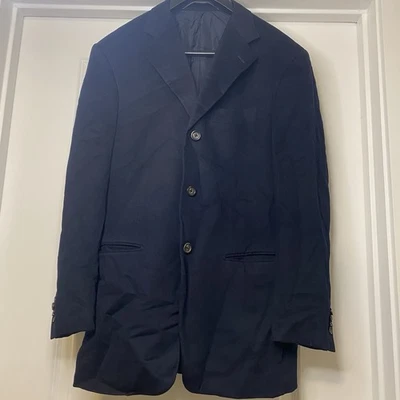 Abrigo deportivo Pal Zileri para hombre italiano 48R azul marino Loro Piana lana cachemir azul Foto 1 de 4