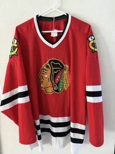 Vintage Chicago Blackhawks Hockey Trikot CCM XXL 1980’s Genäht Original Jermey Roenick - Bild 1 von 6