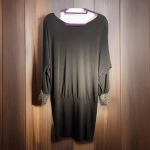 Moda International Dress Womens Small P Black Embellished Beading Old Money - Picture 1 of 9