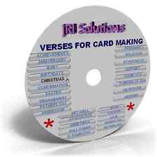 2000+ Verses for Card Making,Birthday & other Greetings Card Verse Collection Cd