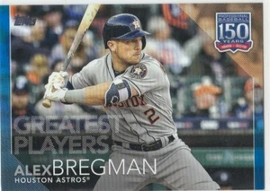 ALEX BREGMAN 2019 TOPPS UPDATE GREATEST PLAYERS BLUE PARALLEL #105-4 ASTROS - Picture 1 of 1