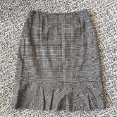 Vintage Plaid Skirt Harold's Wool Skirt Size 12 Business Casual Outfit - Image 1 of 4