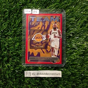 Lebron James 2022-23 Panini Origins #4 TEAM ORIGINS RED 28/75 - Picture 1 of 4