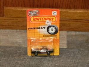 MATCHBOX SUPERFAST #12 BLACK PONTIAC FIREBIRD S/E NEW ON CARD - Picture 1 of 2