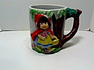 J.S.N.Y. "RED RIDING HOOD" CERAMIC CHILDS MUG RARE VTG - Picture 1 of 6