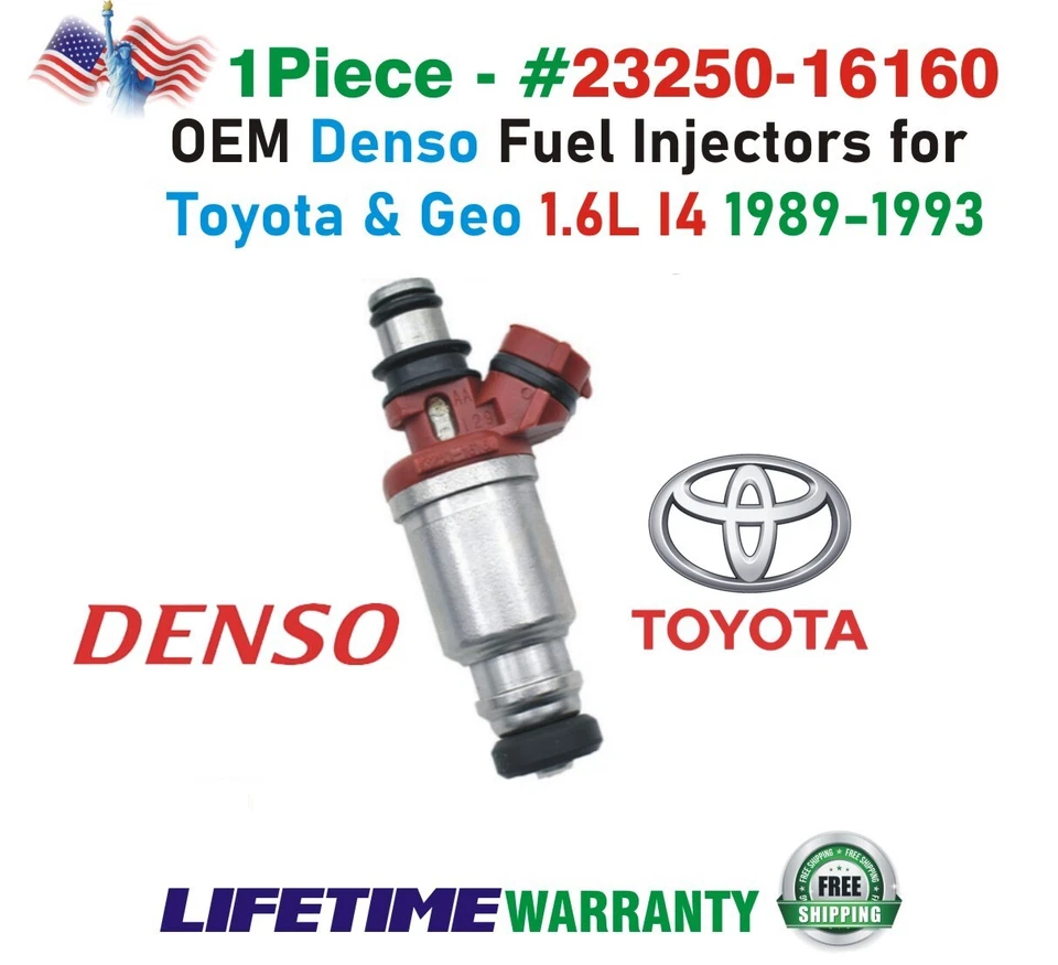 Injetor de combustível Denso x1 fabricante de equipamento original para 1989-1993 Toyota Corolla Celica & Geo Prizm 1.6L - Imagem 1 de 4