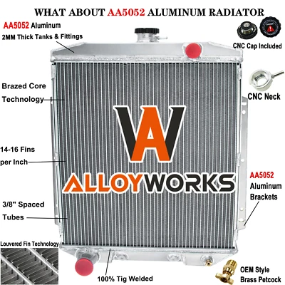 4 ROW RADIATOR FOR 1954-1956 1955 FORD COUNTRY SQUIRE/SEDAN MAINLINE FAIRLANE Foto 1 de 4