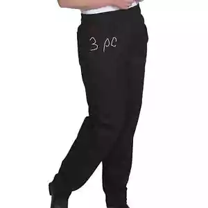 3 pc (3 pair) New Black baggy chef pants - Picture 1 of 1