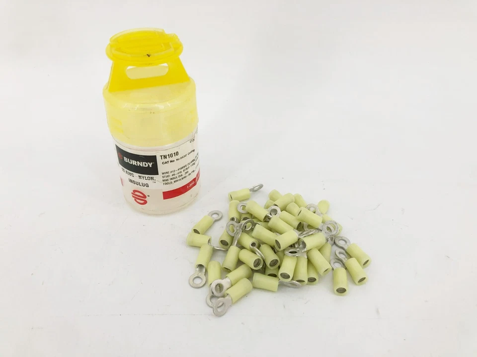 New Burndy TN1010 Copper Terminal 12-10 AWG #8-#10 Stud 600V 50/pk - Image 1 of 4