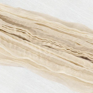Ivory Cheesecloth Rustic Table Runner Gauze 10 FT Boho Cheese Cloth - Picture 1 of 7
