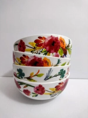 One MIKASA Karina FLOWERS Oatmeal Cereal Rice Soup Bowl 6 1/8 "