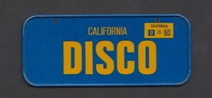 1980 Post Cereal Mini License Plate California DISCO - Picture 1 of 1