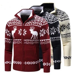Men's Christmas Cardigan Jacket - Picture 1 of 38