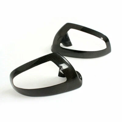 Par de cubiertas de espejos retrovisores de fibra de carbono reales para 2006-09 BENZ W204 CLASE C63 C300 C350 Foto 1 de 4