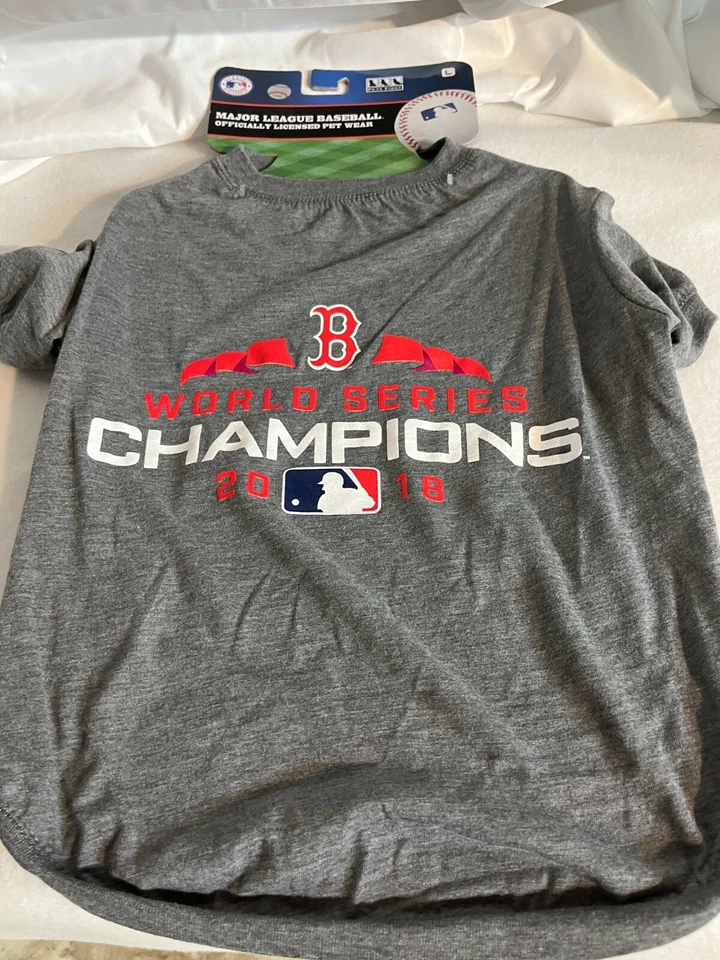 CAMISA DE MASCOTAS BOSTON RED SOX GRIS JERSEY GRANDE GENUINA MLB LICENCIA OFICIAL Foto 1 de 4