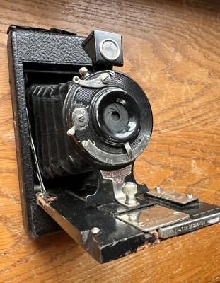 ANTIQUE HOUGHTONS Ltd 2 1/4 B POCKET ENSIGN No 23 CAMERA and GERMAN TRIPOD - Photo 1/4
