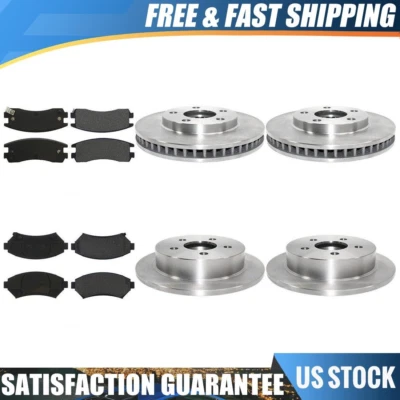 Rotores de freno delanteros traseros pastillas de freno de cerámica para Pontiac Grand Prix 1997-1998 Foto 1 de 4
