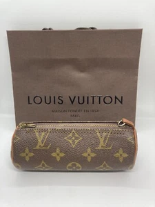 Louis Vuitton Monogram Pen Case Small Accessory Holder Mini Pouch - Picture 1 of 10