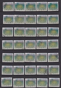 1986 $1 Crown of Thorns Starfish Marine Life Stamps Australia Used x 35 - Picture 1 of 1
