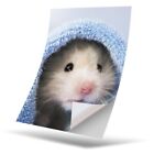 1 x Vinyl Sticker A5 - Little Hamster Gerbil Mouse #14650