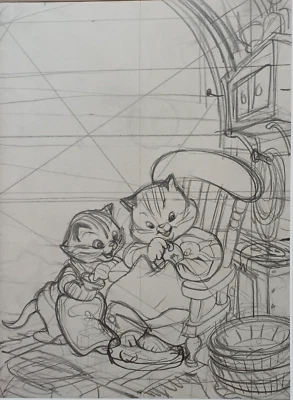 Barbara Mary Campbell (CAM) 1913 - 84 Ilustración original libro dibujo a lápiz Foto 1 de 4