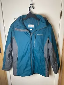 Columbia Womens Jacket Size M Turquoise/Gray Omni-Tech Softshell Hooded Pullover - Picture 1 of 11