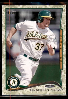 2014 Topps Camo Brandon Moss #471 Oakland Athletics 25/99 - Image 1 of 2