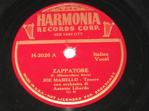 Zappatore / Carme tu nasciste pe'me Joe Masiello on HARMONIA - Picture 1 of 4