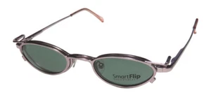 NEW SMARTFLIP 450 EYEGLASS FRAME 42-19-135 SUNGLASS CLIP-ONS FULL-RIM PINK METAL - Picture 1 of 9