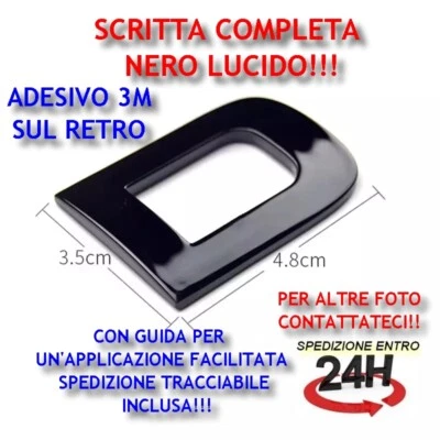 SCRITTA DISCOVERY NERO LUCIDO STEMMA LOGO EMBLEMA RANGE ROVER COFANO BAULE