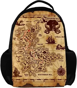 Laptop Backpacks Vintage Pirate l Treasure Map - Picture 1 of 4