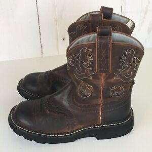 Ariat Fat Baby Western Cowgirl Boots Womens 6.5 B Leather Uppers Brown