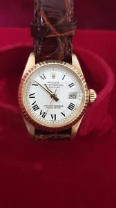Rolex Oyster Perpetual Datejust Automatik Damenuhr Ref. 6917 26 mm 750/18k Gold - Bild 1 von 11