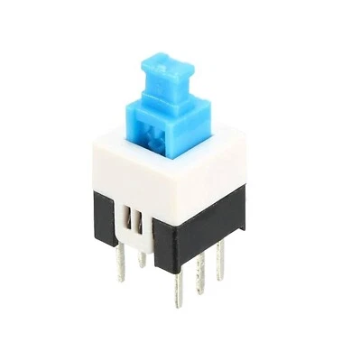 7 x 7 mm PCB Panel Mount Tact Tactile Push Button ON/OFF Switch Self Lock 6 Pin - Image 1 of 4