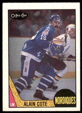 1987-88 O-PEE-CHEE ALAIN COTE QUEBEC NORDIQUES #254