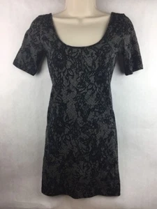 XXI Women's Black Floral Pattern Short Sleeve Top / Mini Dress Size M - Picture 1 of 3