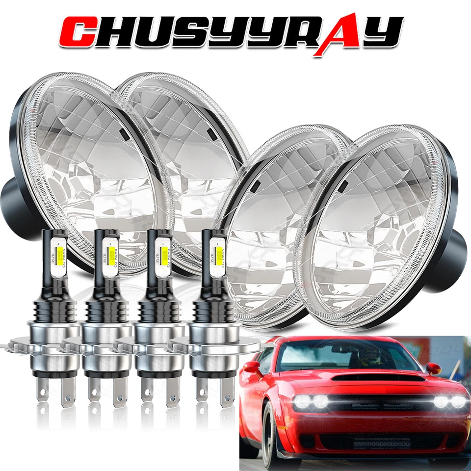 Faro proyector LED 4 piezas 5-3/4" 5,75 pulgadas para Volvo VHD 2001-2019 Jaguar XJS Foto 1 de 4