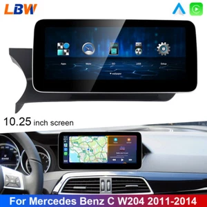 10.25'' Linux Screen Carplay Radio Android Auto For Benz C W204 2011-2014 NTG4.5 - Foto 1 di 12