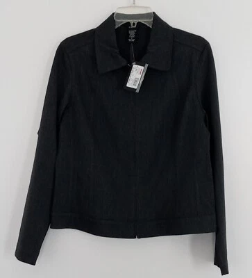 Geoffrey Beene Jacket Women's Size 14 NEW Dark Gray Sport Zip Front Stretch NWT - Image 1 of 4