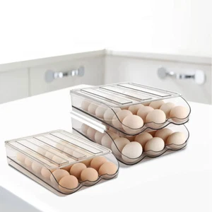 Auto Rollen Ei Aufbewahrung Behälter Halter Tablett für Kühlschrank Organizer - Bild 1 von 13
